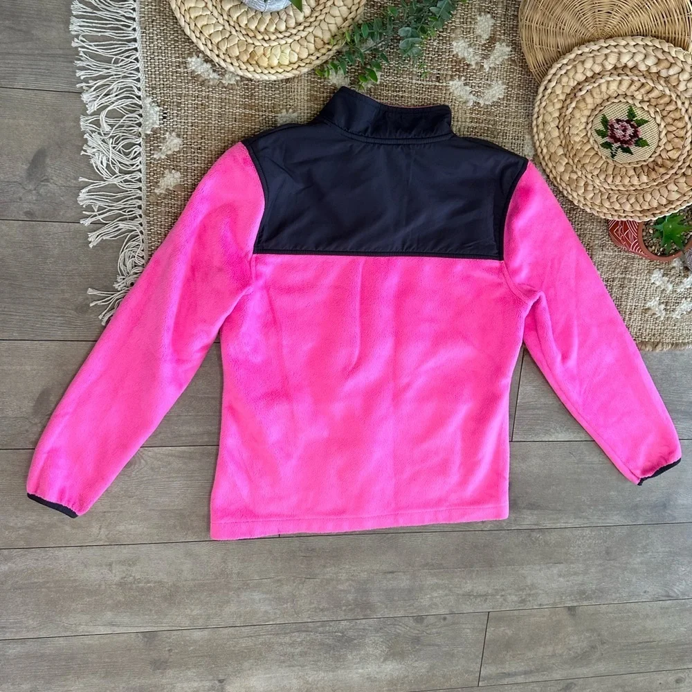 Fila Girls Sports Fleece Full Zip Jacket Ultra Soft Sz XL Hot Pink and Black